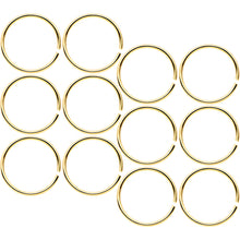 22G 5/16 Gold Tone Anodized Seamless Circular Ring Set of 12
