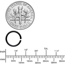 18G 5/16 Black Anodized Seamless Circular Ring Set of 12