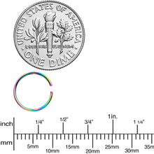 22G 5/16 Rainbow Anodized Seamless Nose Hoop Set of 12