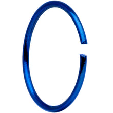 22G 5/16 Blue Anodized Seamless Circular Ring Set of 12