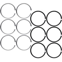 22G 5/16 Steel Black Anodized Seamless Circular Ring Set of 12