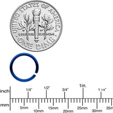 18G 5/16 Blue Anodized Steel Seamless Nose Hoop Set of 12