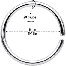 20G 5/16 Black Gold Tone Anodized Seamless Circular Ring Set of 12
