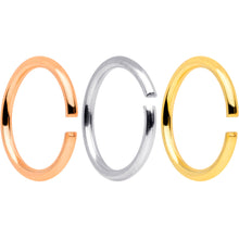 18G 5/16 Gold Tone Rose Gold Tone Anodized Seamless Circular Ring Set of 12