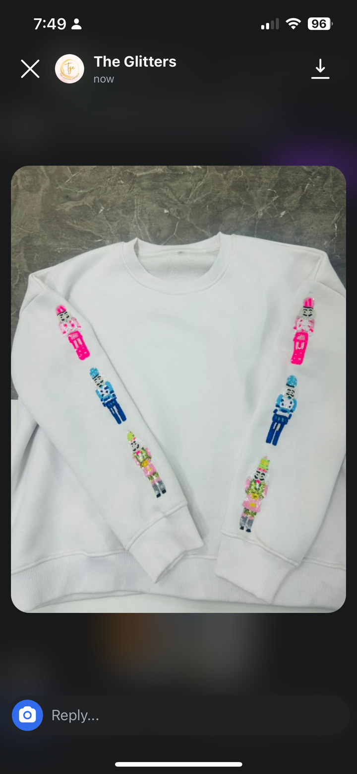 Youth Sequin Nutcracker Sweatshirt