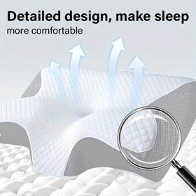 Ergonomic Memory Foam Neck Pillow – Slow Rebound, Back & Side Sleeper