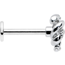 16G 5/16 Clear Gem Looping Bow Labret Monroe Tragus