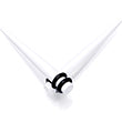 White Matte Acrylic Straight Taper Set 2G to 00G