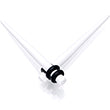 White Matte Acrylic Straight Taper Set 2G to 00G