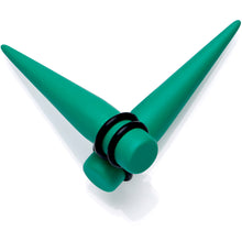 Green Matte Acrylic Straight Taper Set 2G to 00G