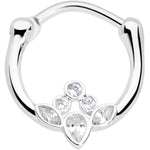 16G 3/8 Clear Gem Classic Cluster Septum Clicker