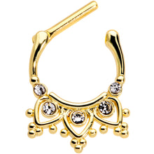 16G 3/8 Clear Gem Gold Tone Lacy Drama Cartilage Clicker
