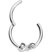 16G 3/8 Infinity Heart Valentines Day Hinged Segment Ring