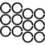 14G 5/16 Black Anodized Seamless Cartilage Ring Set of 12