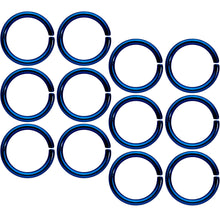 16G 5/16 Blue Anodized Seamless Cartilage Ring Set of 12