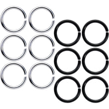 16G 5/16 Steel Black Anodized Seamless Cartilage Ring Set of 12