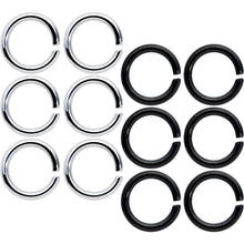 14G 5/16 Steel Black Anodized Seamless Cartilage Ring Set of 12
