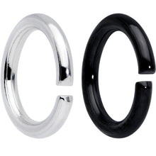 14G 5/16 Steel Black Anodized Seamless Cartilage Ring Set of 12