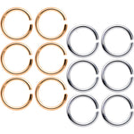 16G 5/16 Steel Rose Gold Tone Seamless Cartilage Ring Set of 12