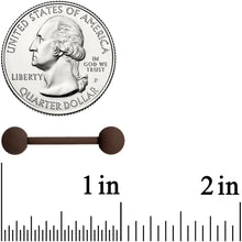 Deep Dark Brown Matte Barbell Tongue Ring