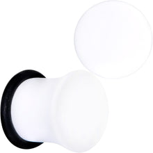 Wonderful White Matte Acrylic Single Flare Plug Set