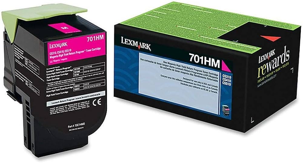 New, Pre-Owned - Lexmark 701HM High Yield Magenta Toner Cartridge, 70C1HM0