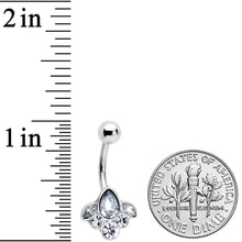 Clear Gem Classic Cluster Belly Ring
