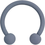 16G 3/8 Gracefully Grey Matte Horseshoe Circular Barbell