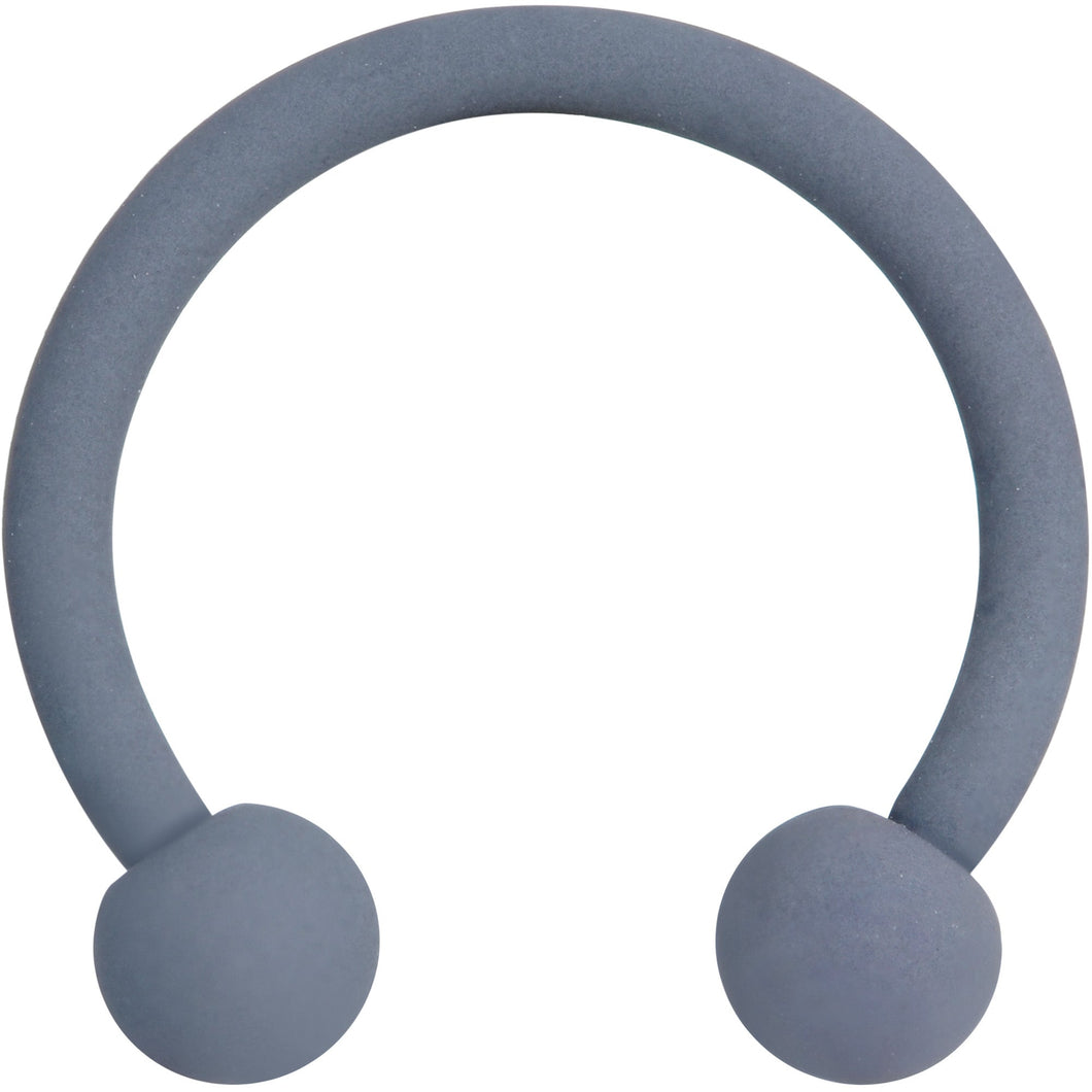 16G 3/8 Gracefully Grey Matte Horseshoe Circular Barbell