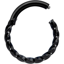 16G 5/16 Black Twisted Elegance Cartilage Clicker