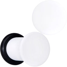 Wonderful White Matte Acrylic Single Flare Plug Set