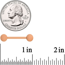 Simple Tan Matte Barbell Tongue Ring