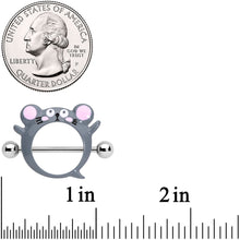 14G 5/8 Merry Grey Mouse Nipple Shield Set