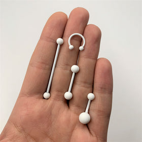 Wonderfully White Matte Belly Ring