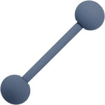 Gorgeous Grey Matte Barbell Tongue Ring 4mm Balls