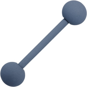 Gorgeous Grey Matte Barbell Tongue Ring 4mm Balls