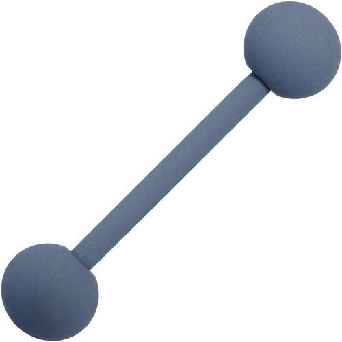 Gorgeous Grey Matte Barbell Tongue Ring 4mm Balls