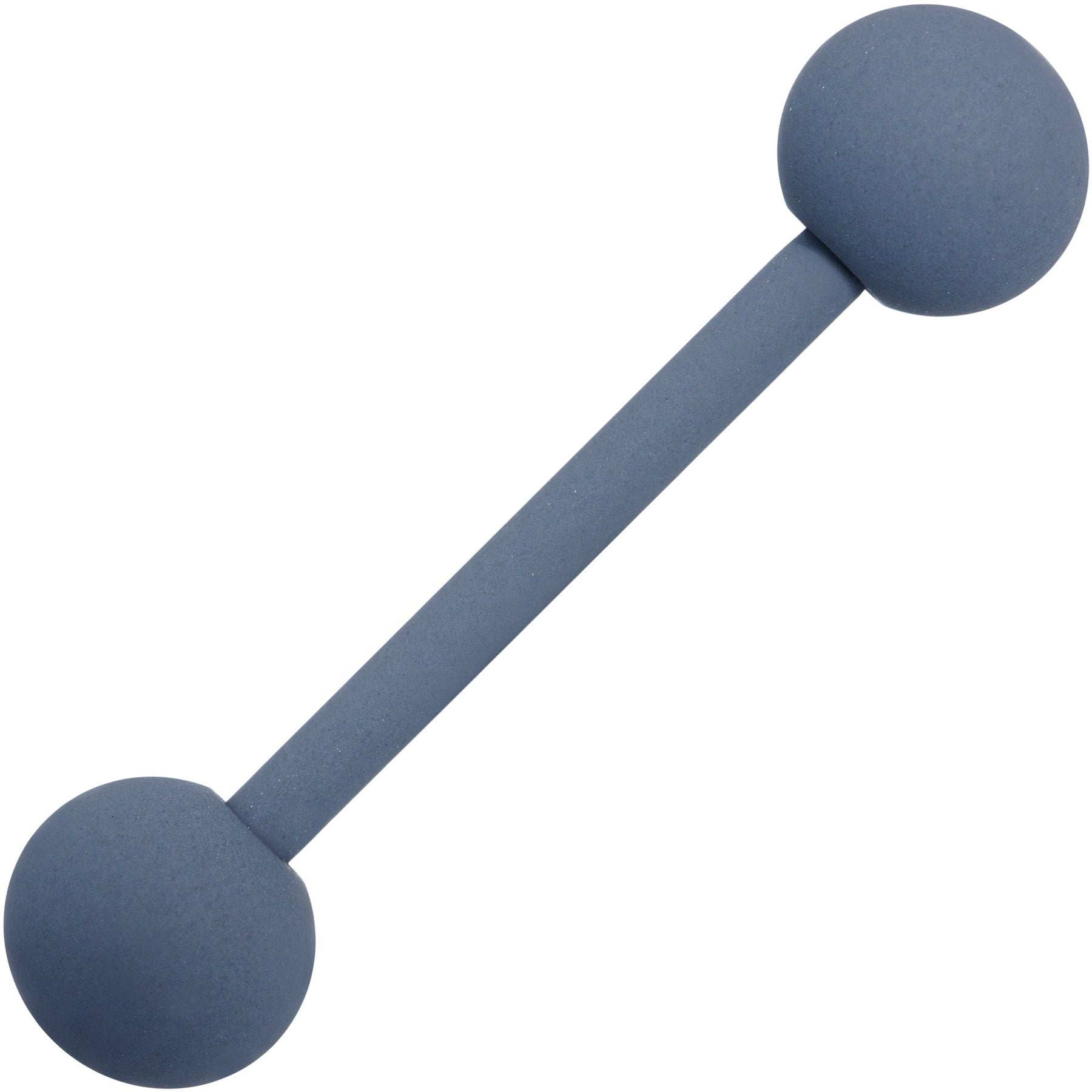 Gorgeous Grey Matte Barbell Tongue Ring 4mm Balls