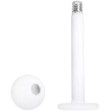 16G 5/16 White Acrylic Matte Labret Monroe Tragus
