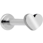 16G 5/16 Heart Grade 23 Titanium Internal Thread Labret Tragus