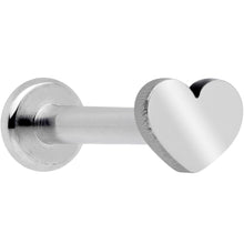 16G 5/16 Heart Grade 23 Titanium Internal Thread Labret Tragus
