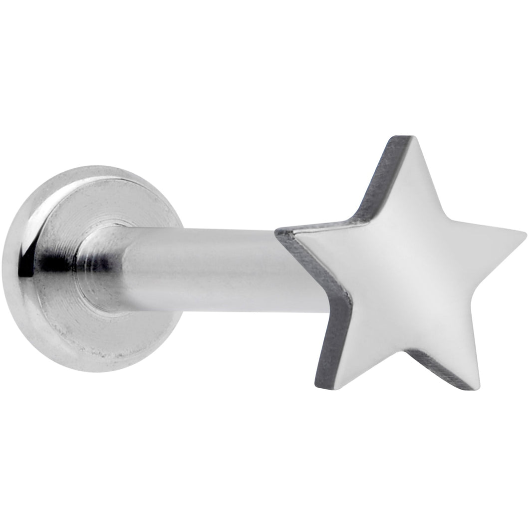 16G 5/16 Star Grade 23 Titanium Internal Thread Labret Tragus