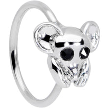 20G 5/16 Black Gem Mysterious Mouse Nose Hoop
