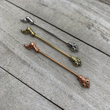 14G Green Gem Gold Tone Tribal Snake Industrial Barbell 38mm