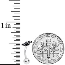 16G 5/16 Single Angels Wing Curved Eyebrow Ring