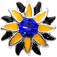 16G 1/4 Blue Faux Druzy Yellow Sunflower Cartilage Tragus
