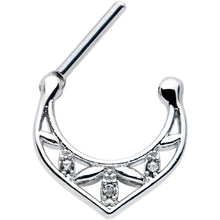16G 5/16 Clear Gem Classic Geometric Cartilage Clicker
