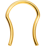 16G 5/8 Gold Tone ASTM F-136 Implant Grade Titanium Septum Retainer