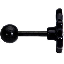 16G 1/4 Black Watermelon Sloth Cartilage Tragus Earring