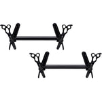 14G 9/16 Black Scissors Comb Barbell Nipple Ring Set
